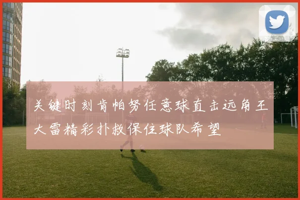 关键时刻肯帕努任意球直击远角王大雷精彩扑救保住球队希望